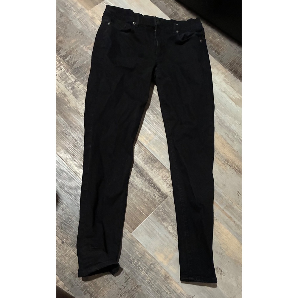 Loft Outlet Womens Skinny Jeans Black Size 10 Solid Stretch Denim Pants